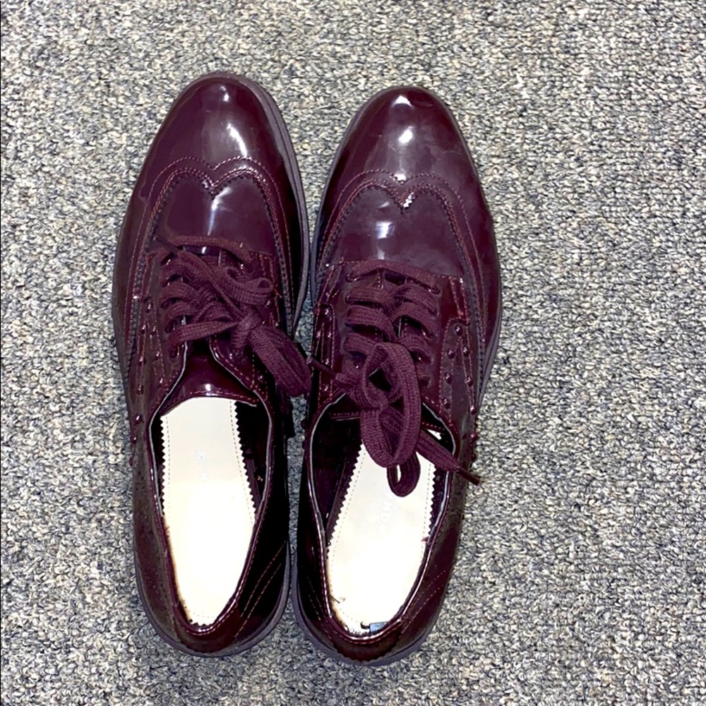 Zara wing tip platform shoes